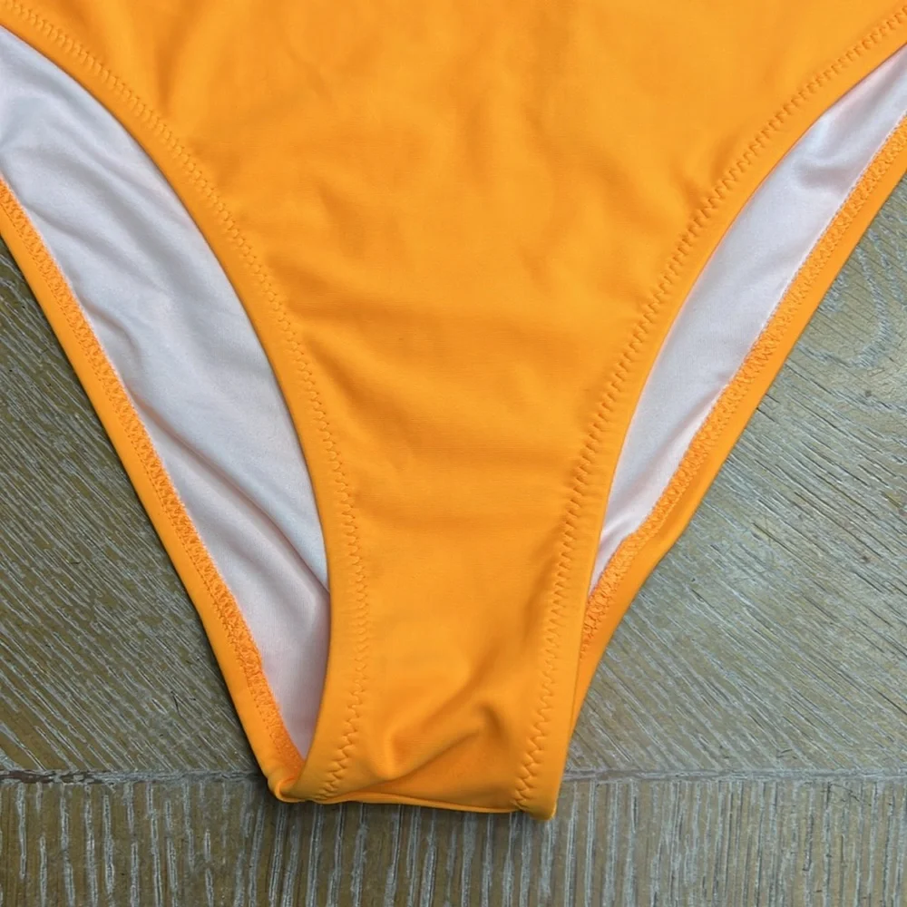 CUPSHE Orange High Waisted Bikini Bottom XXL